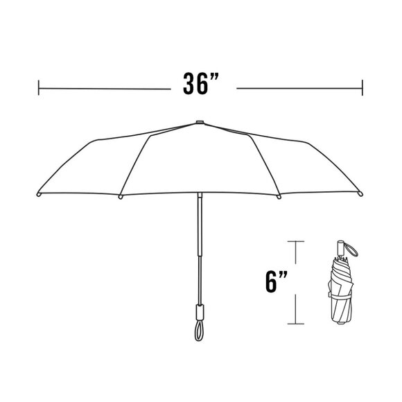 Bling Handle Foldable Sun Umbrella in Beige - Picture 4 of 4